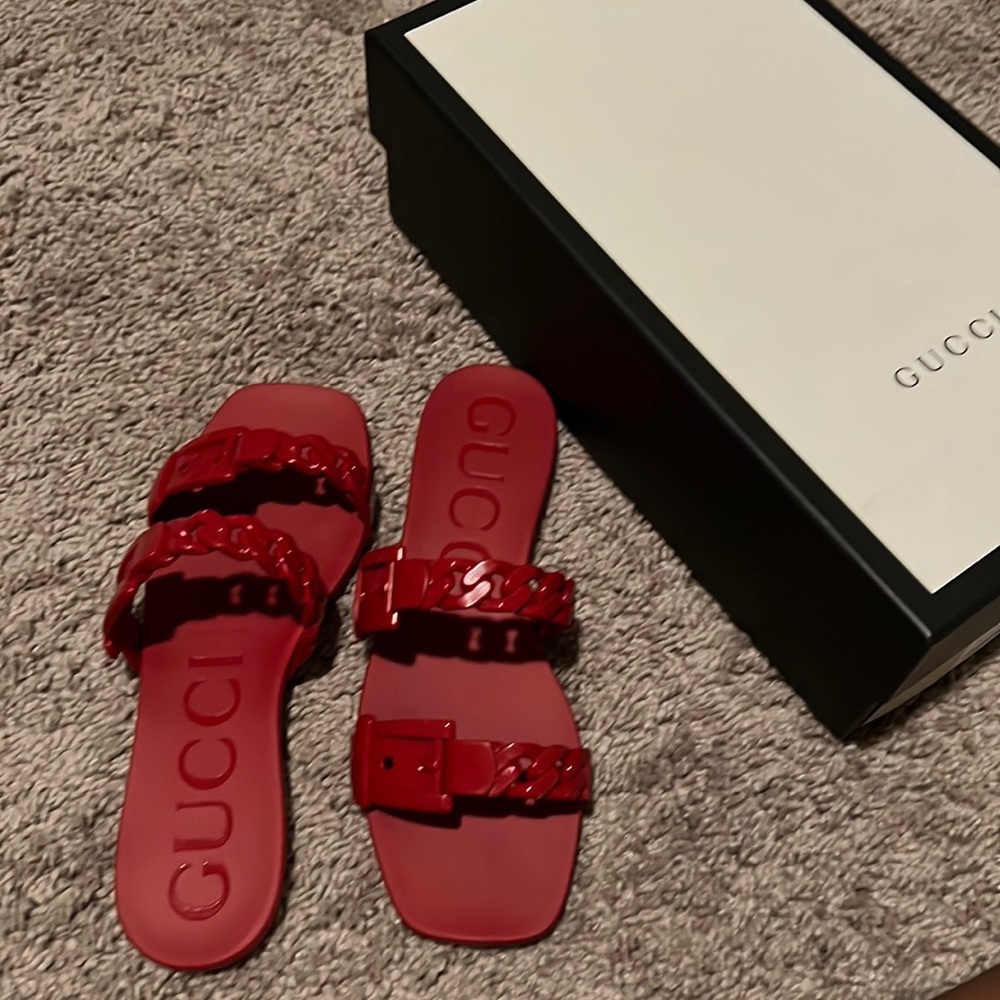 Red Gucci Sandals